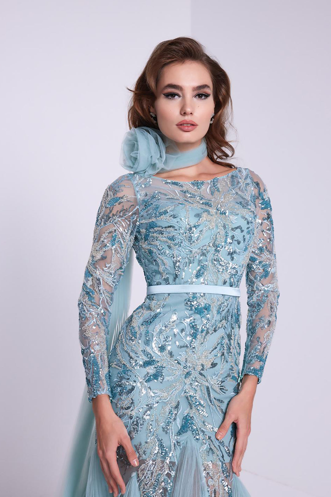 Scoop-Neck Mermaid Dress with Tail