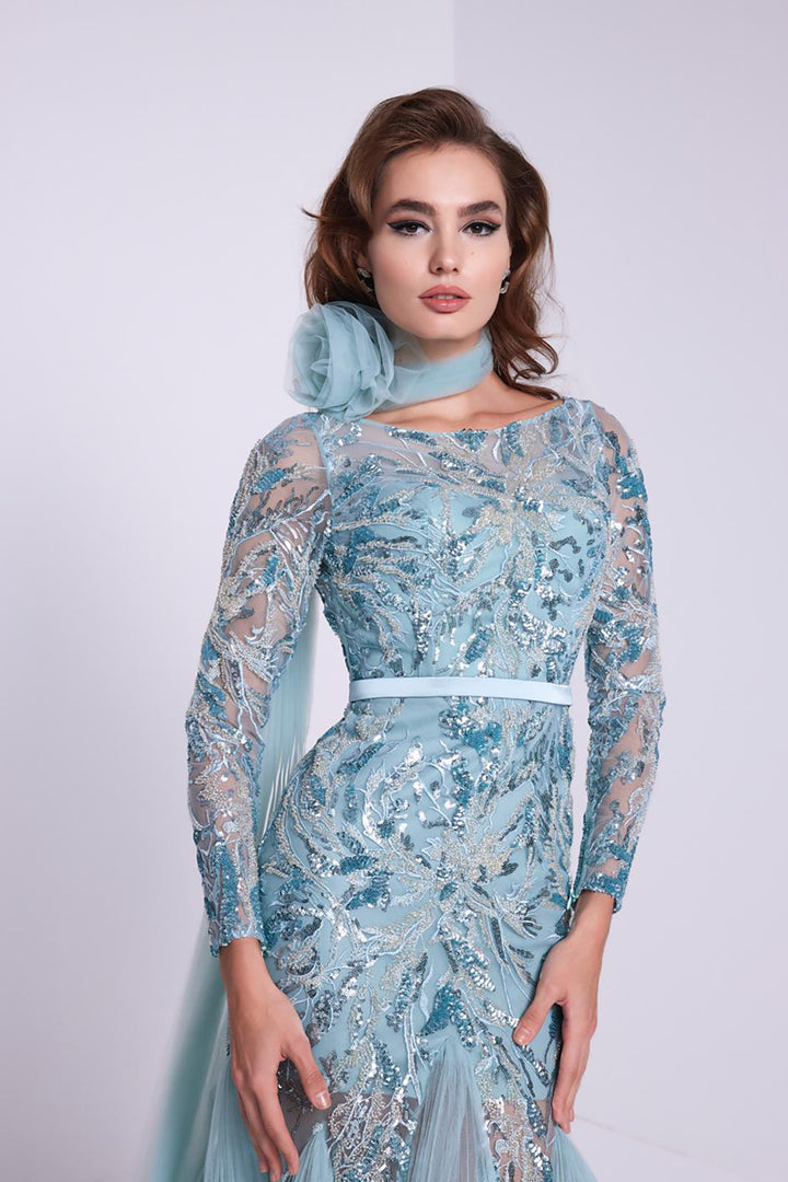 Scoop-Neck Mermaid Dress with Tail