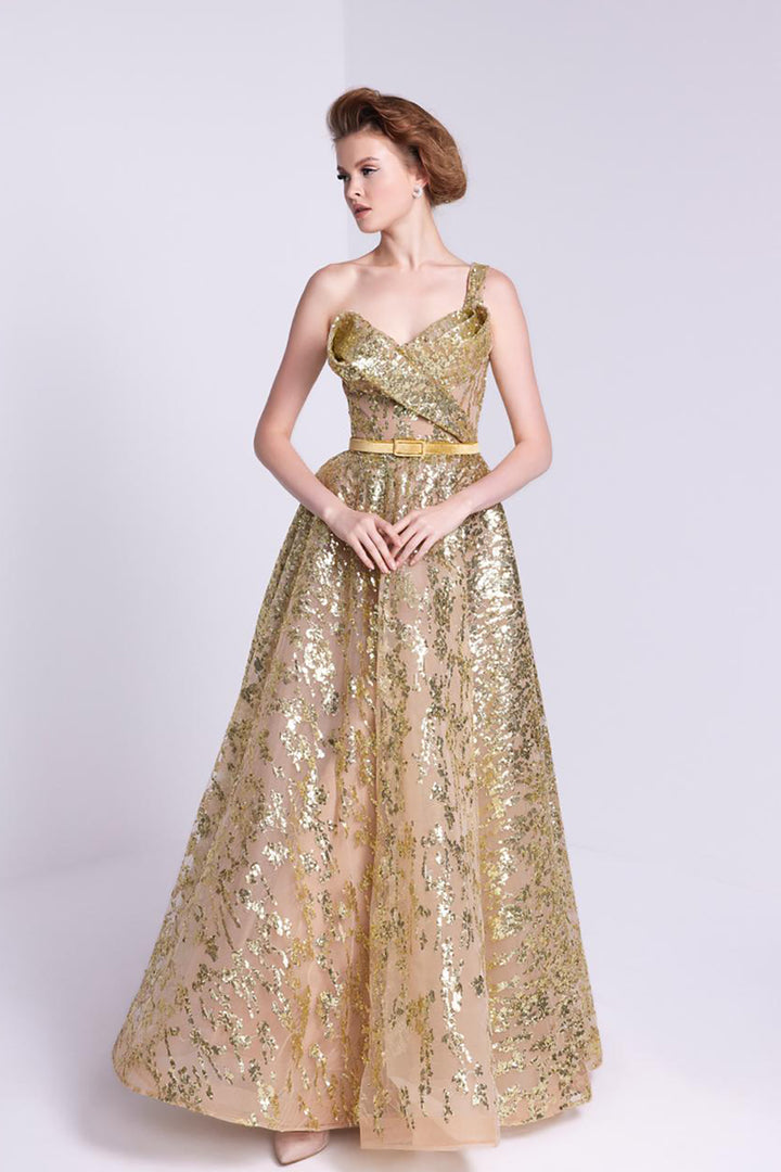 Payet Dress Asymmetrical Embroidered