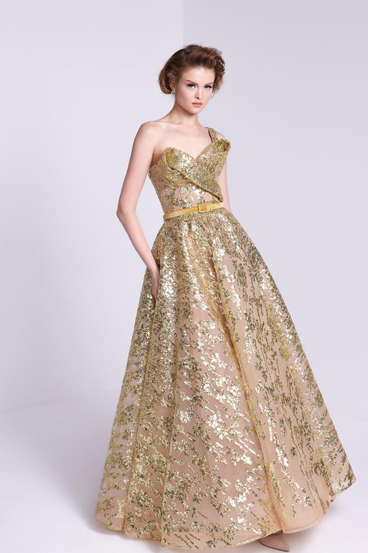 Payet Dress Asymmetrical Embroidered