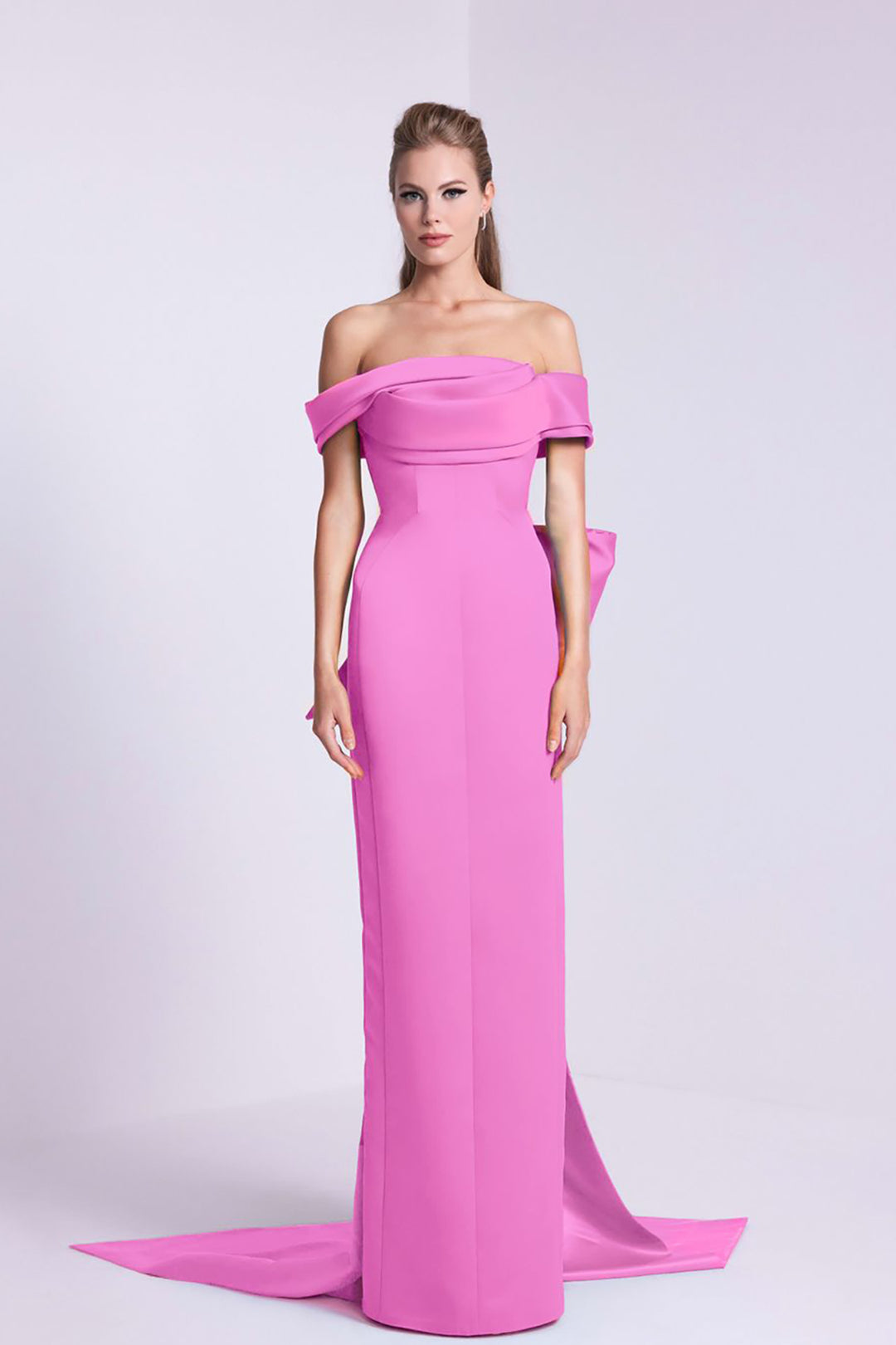 Satin Straps Bust Draped Dress