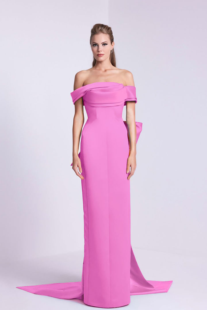 Satin Straps Bust Draped Dress