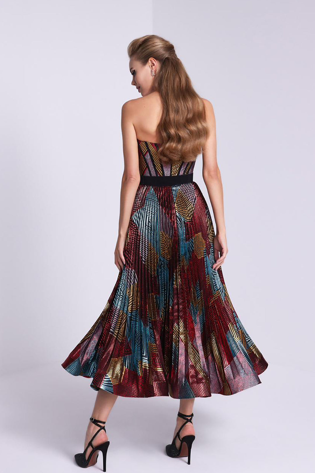 Organza Short Dress with Belt and Corset