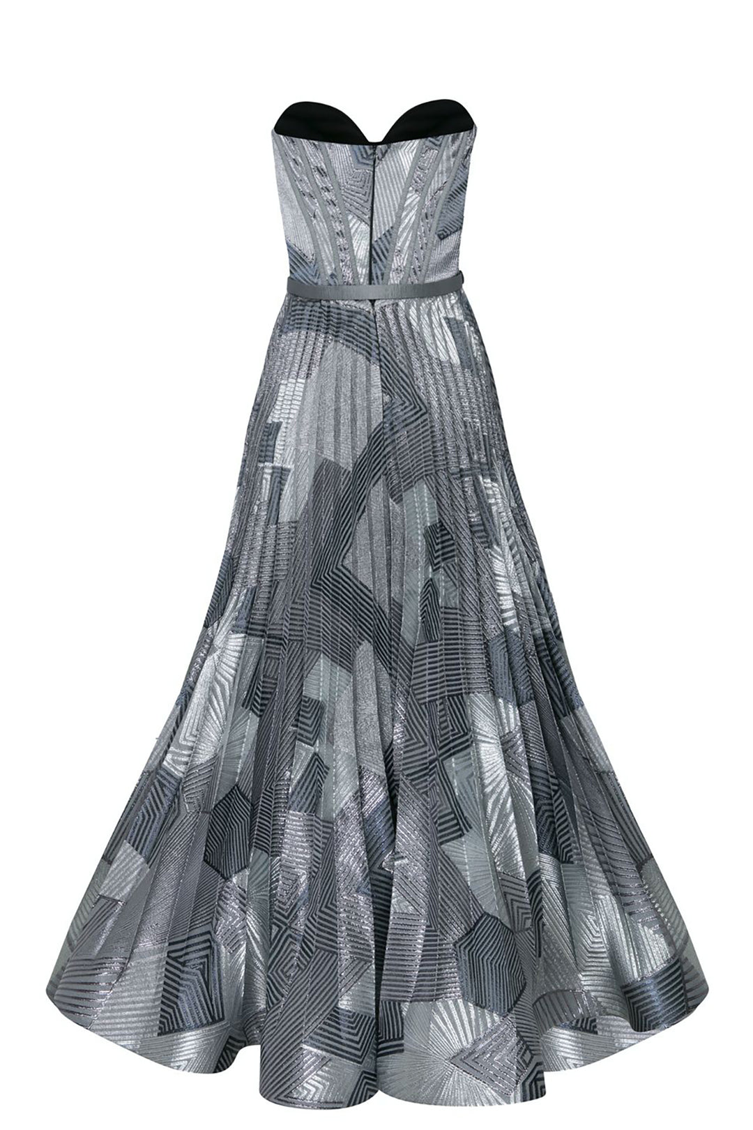 Organza Short Dress with Belt and Corset