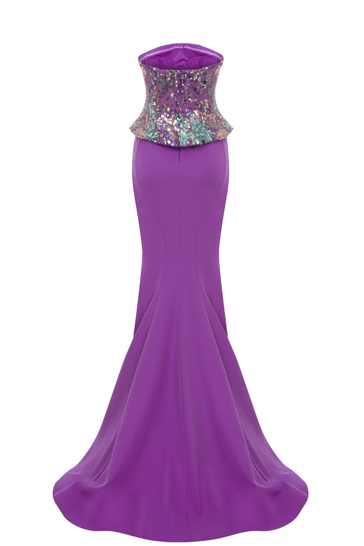 Payet And Crepe Dress Corset