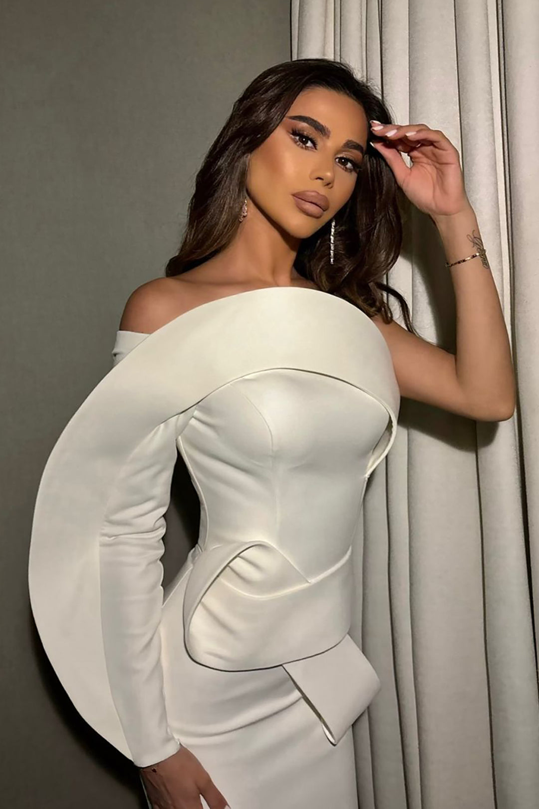 Strapless Dress Draped Bust