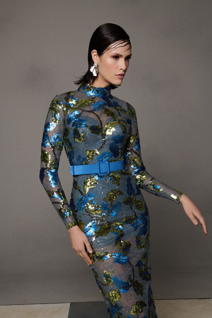 Mermaid Satin Dress with Overlay