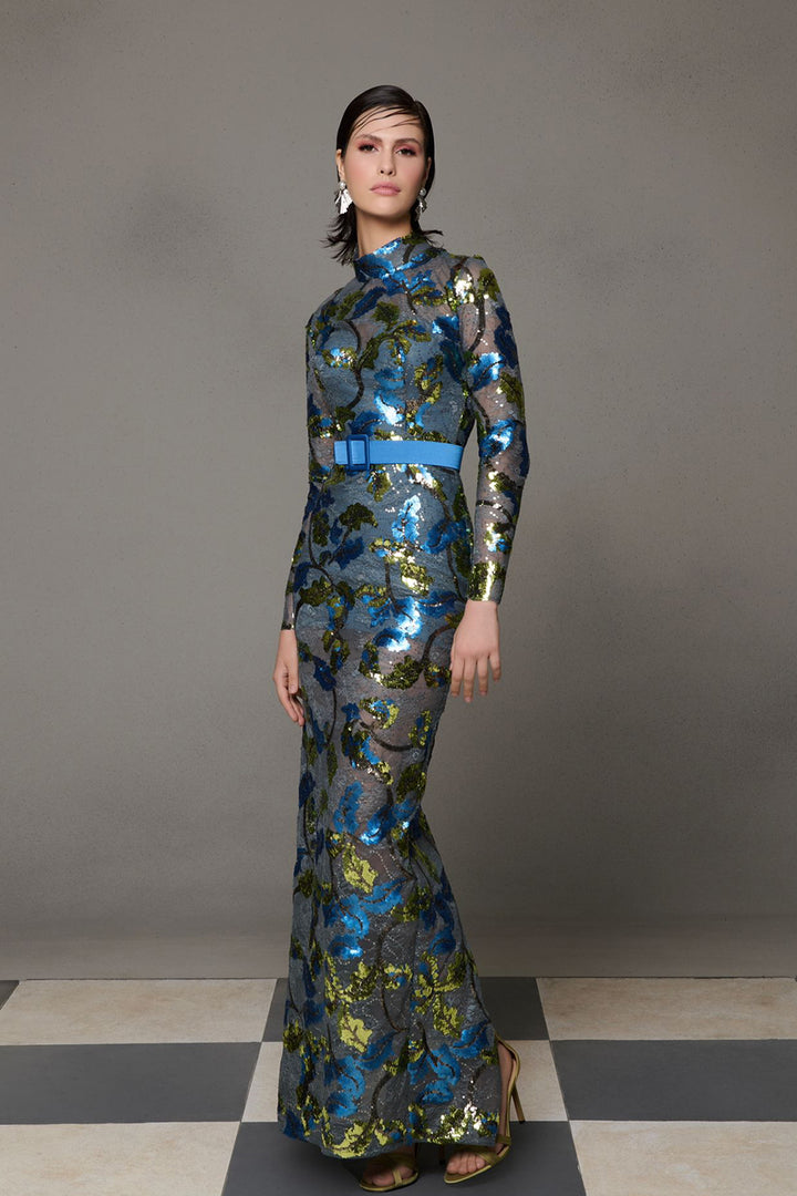 Mermaid Satin Dress with Overlay