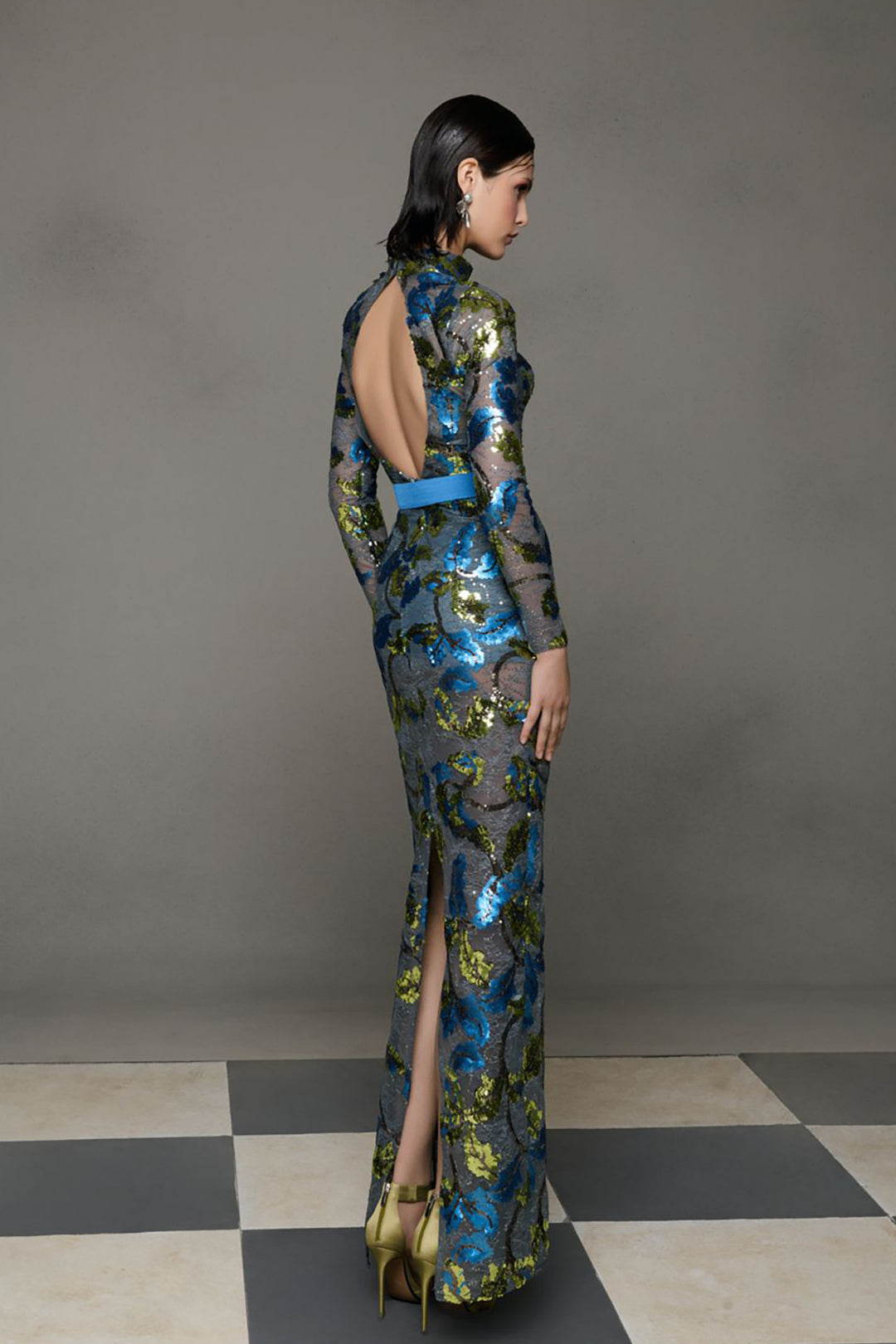 Mermaid Satin Dress with Overlay