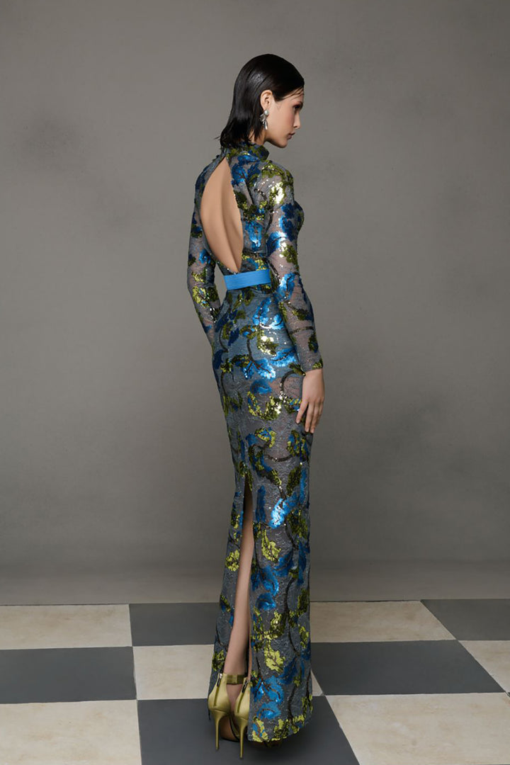 Mermaid Satin Dress with Overlay