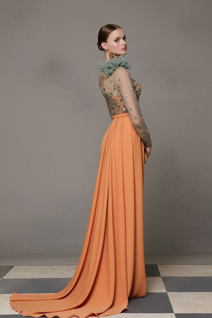 Mermaid Dress with Cape Train