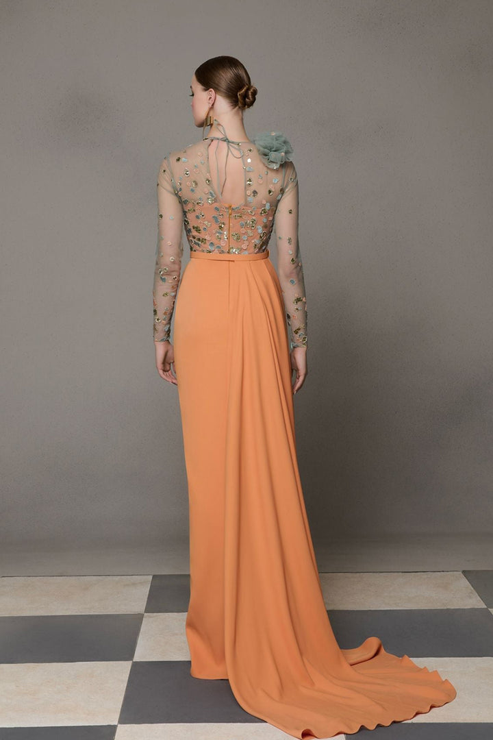 Mermaid Dress with Cape Train