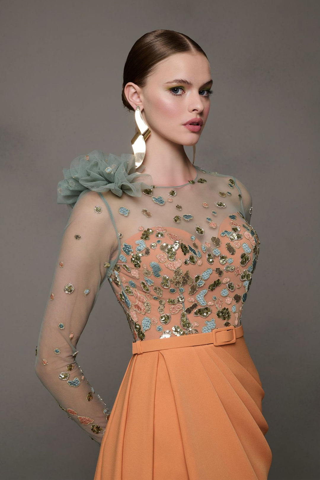 Mermaid Dress with Cape Train