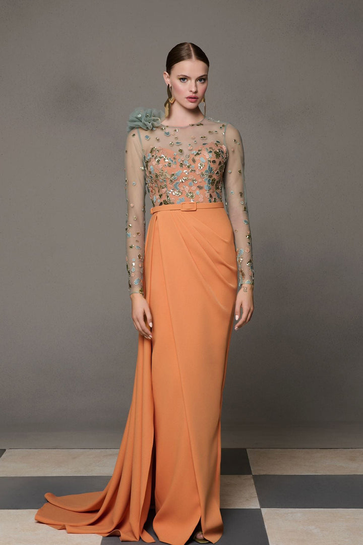 Mermaid Dress with Cape Train