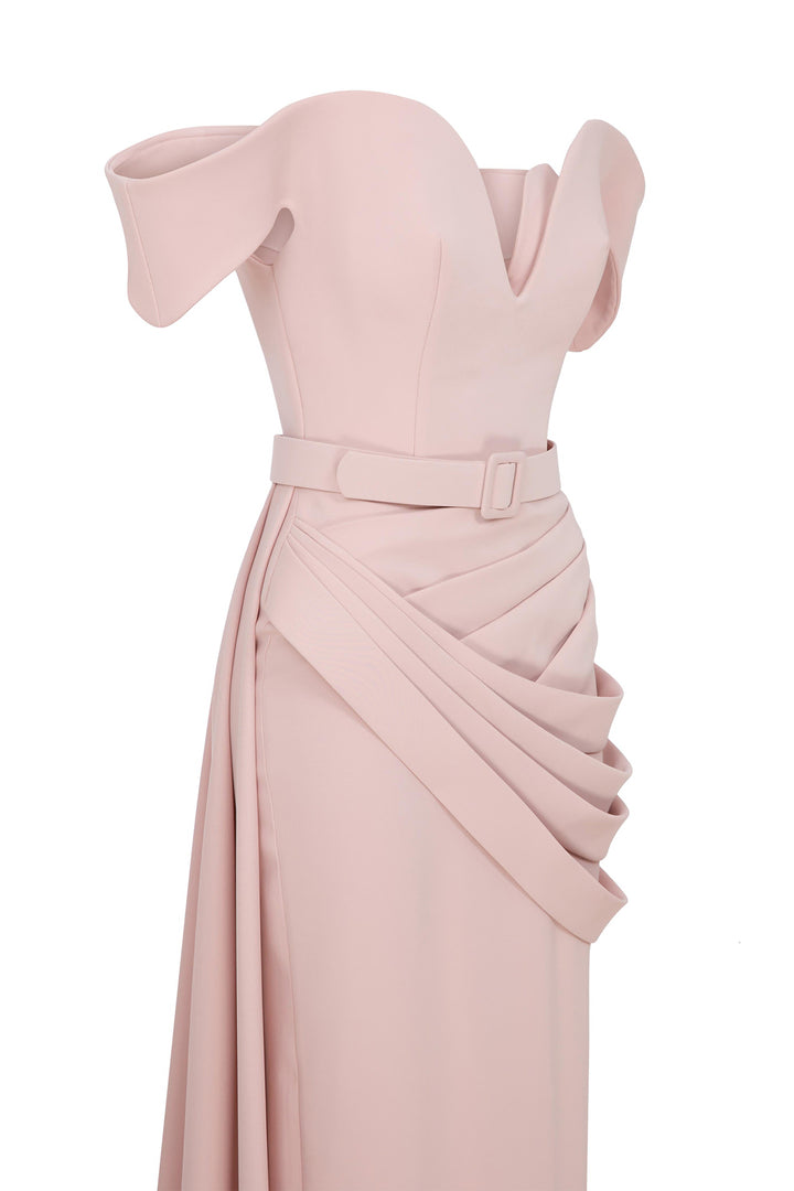 Mermaid Satin with Off-The-Shoulder Dress