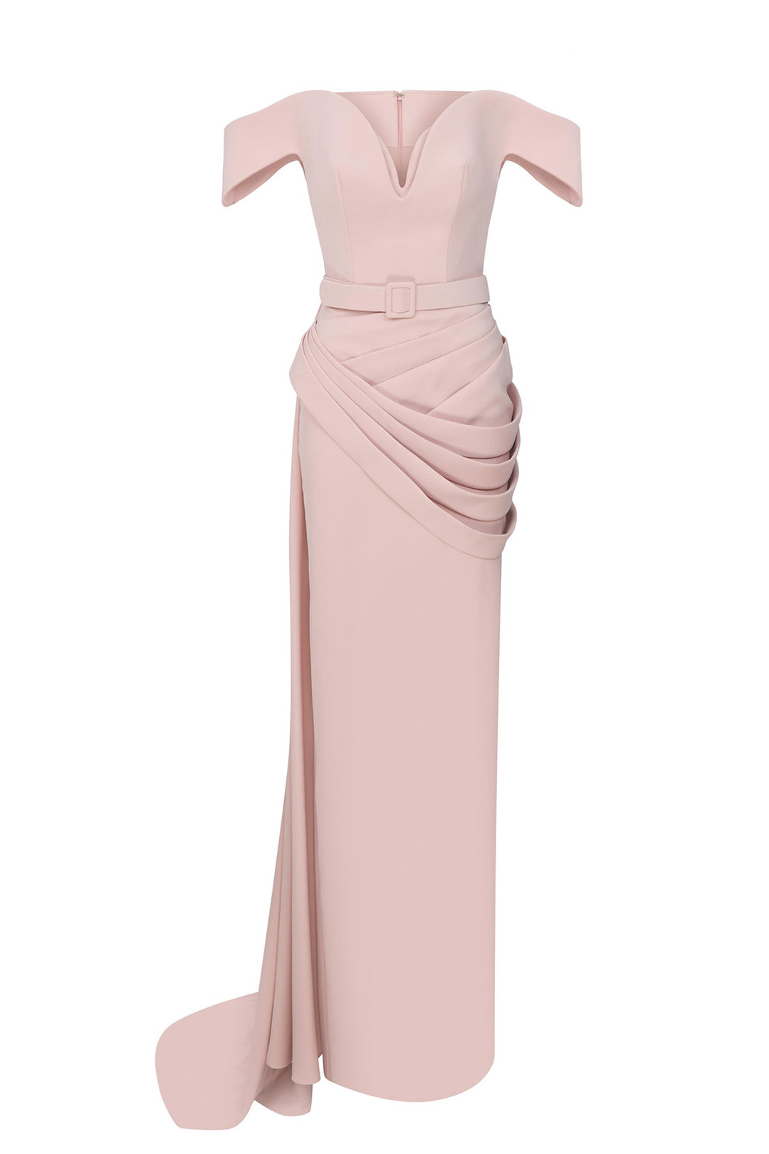 Mermaid Satin with Off-The-Shoulder Dress