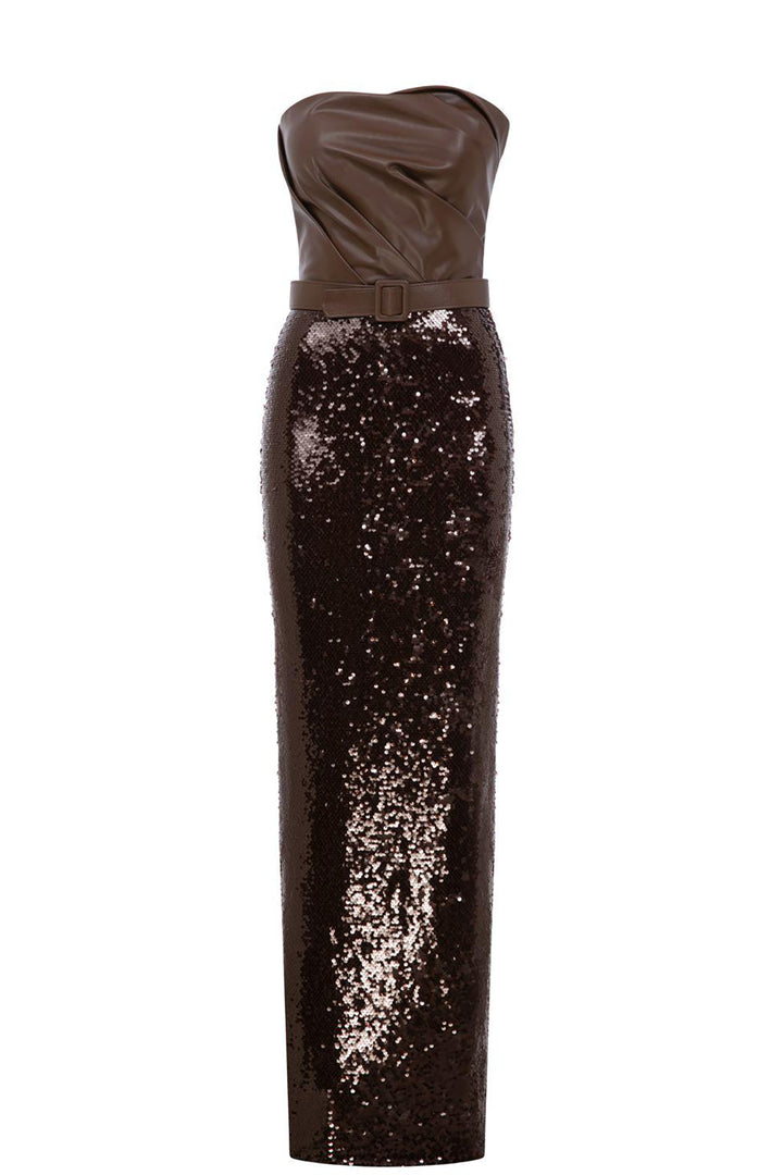 Column Dress Strapless Bodice