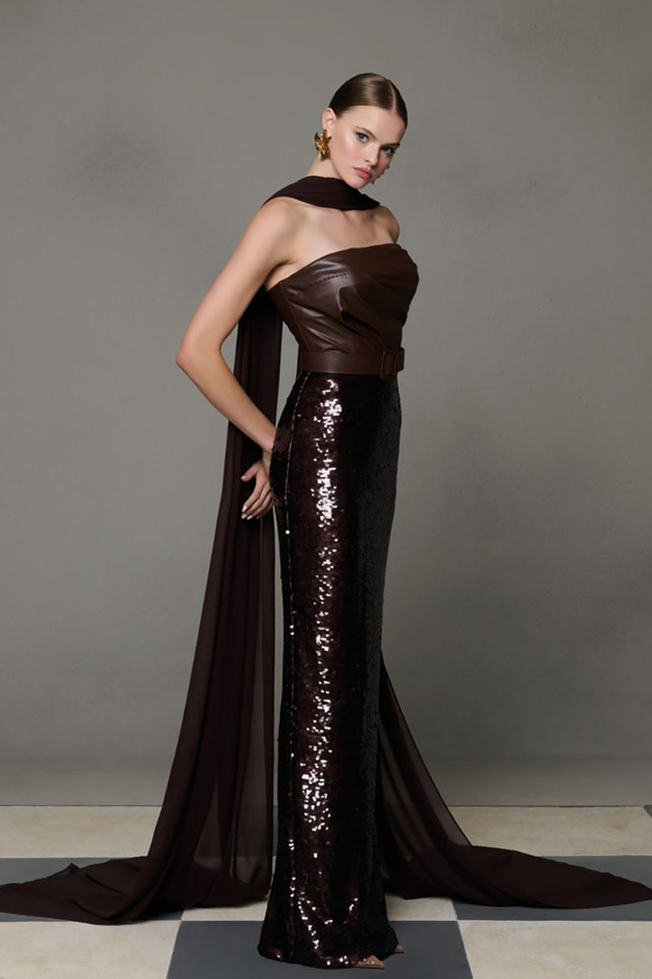 Column Dress Strapless Bodice