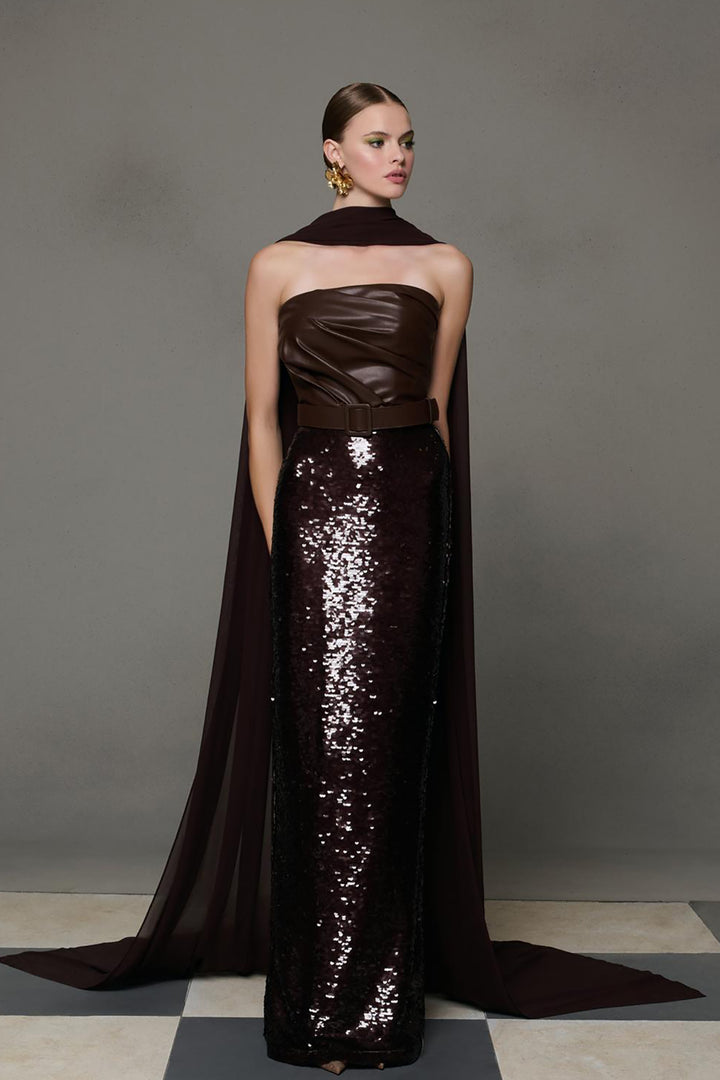 Column Dress Strapless Bodice