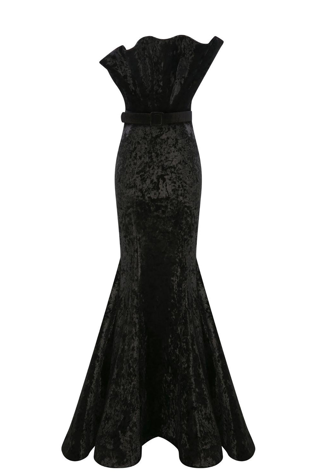 Velvet Off-The-Shoulder Mermaid Dress