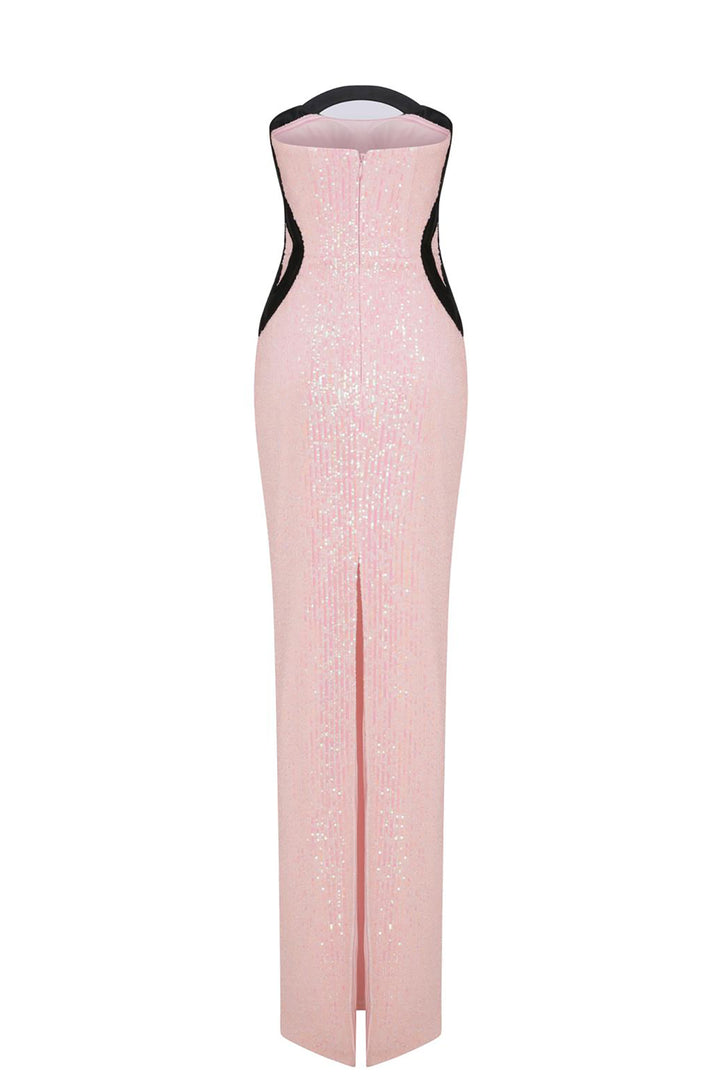 Sequined Puff-Sleeve Dress