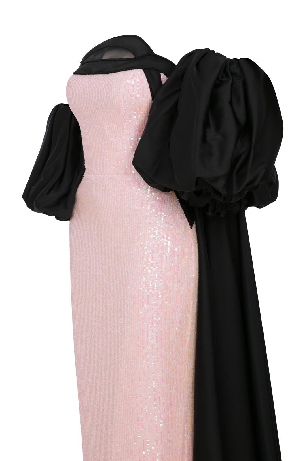 Sequined Puff-Sleeve Dress