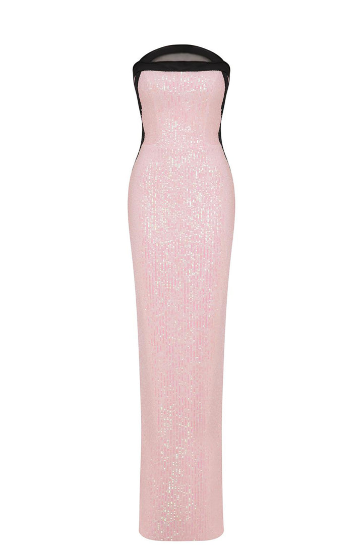 Sequined Puff-Sleeve Dress