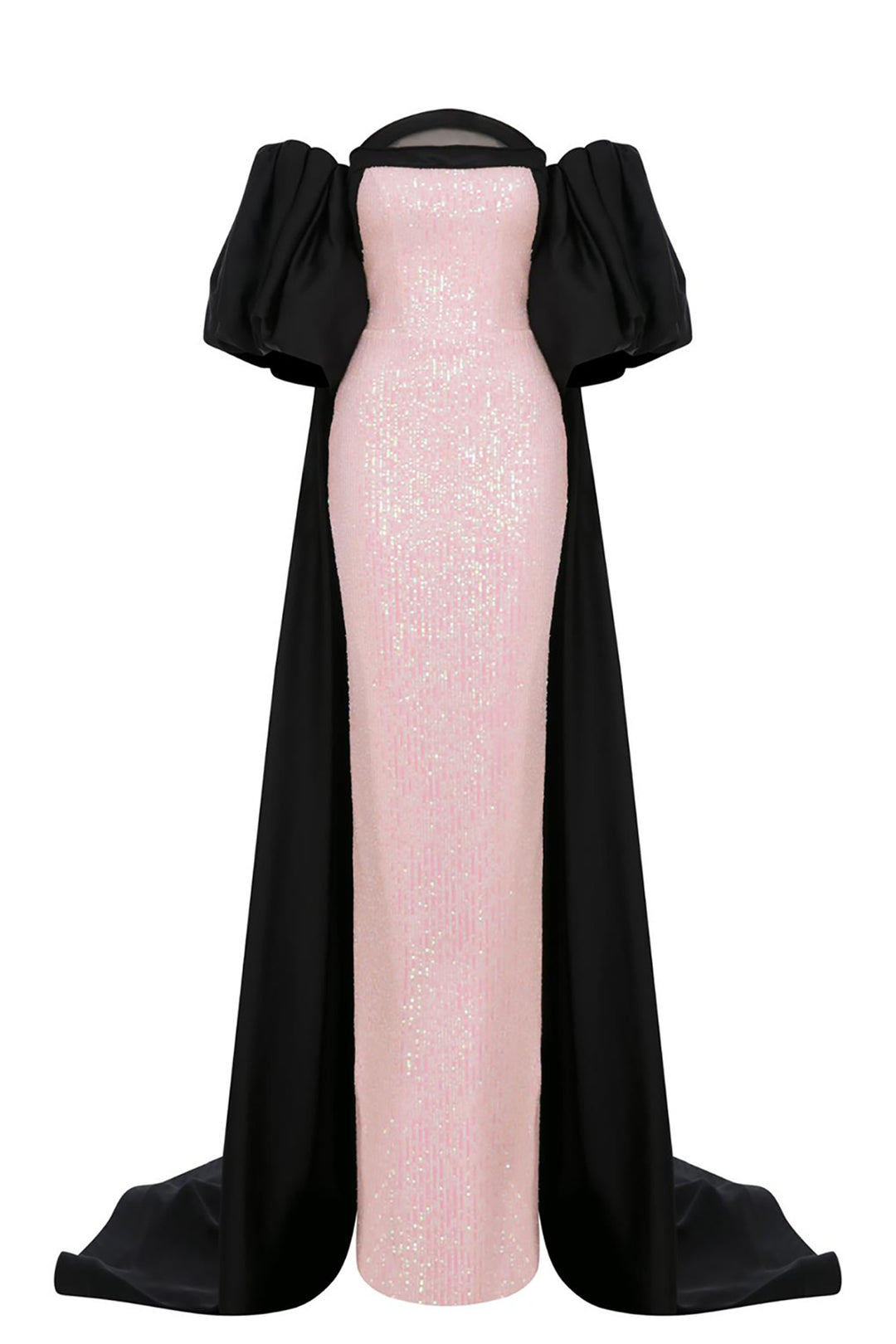 Sequined Puff-Sleeve Dress