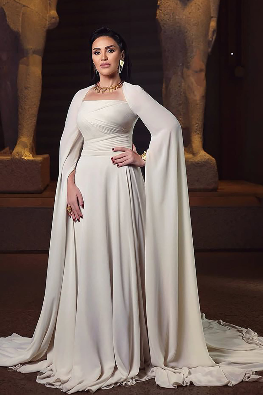 Mermaid with Off-The-Shoulder Dress