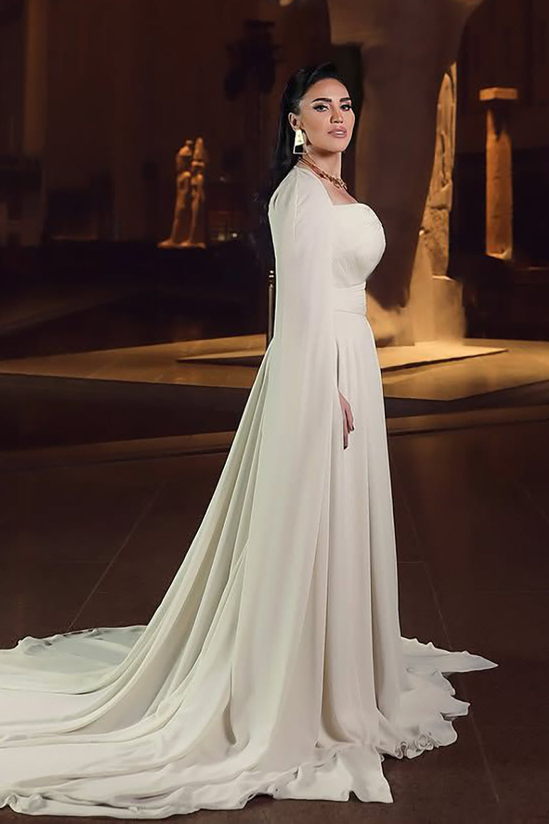 Mermaid with Off-The-Shoulder Dress