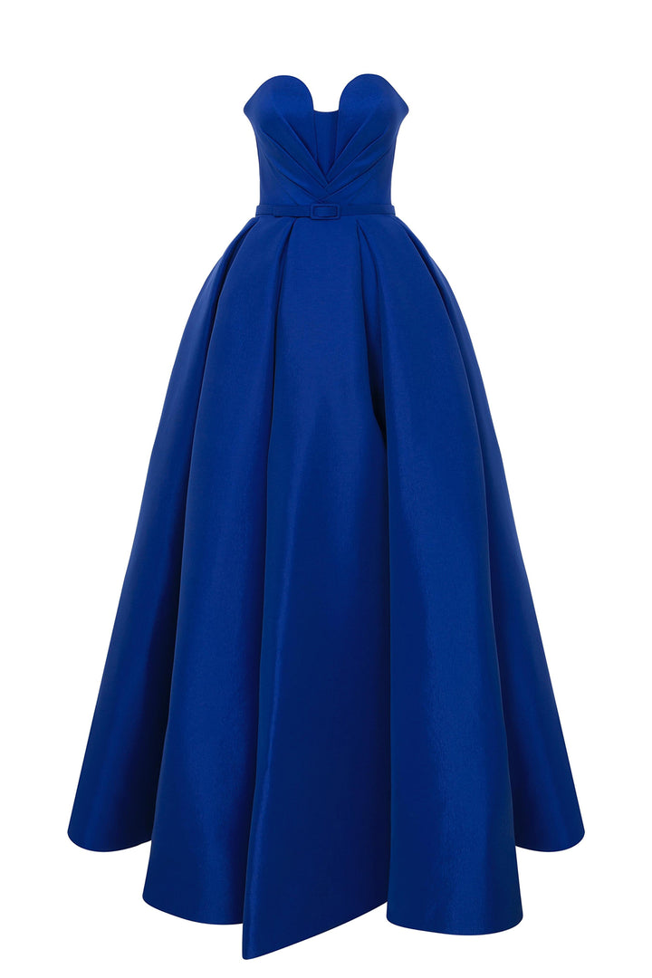 Satin A-Line Dress with Sweetheart Neckline