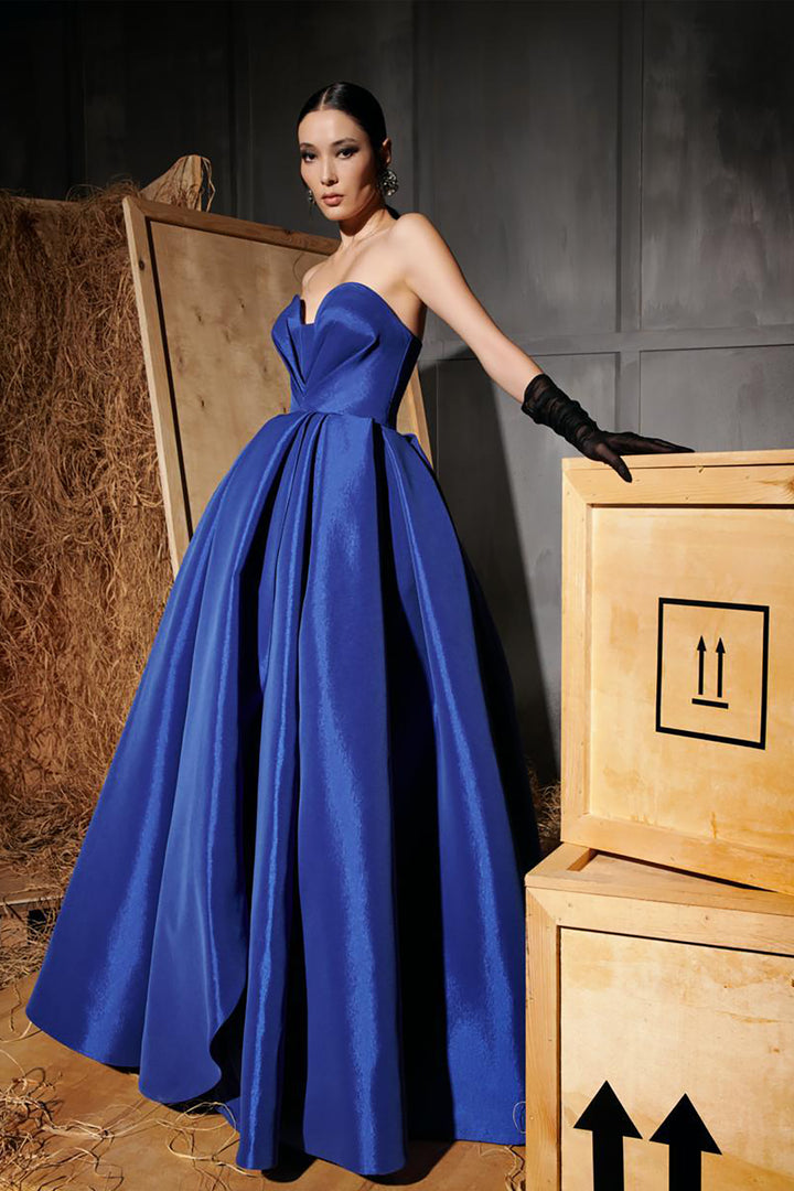 Satin A-Line Dress with Sweetheart Neckline