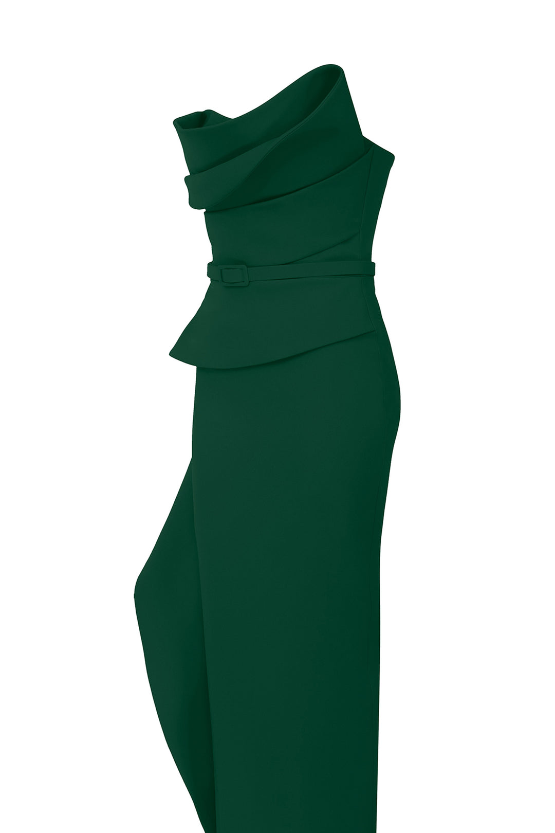 One-Shoulder with Cascading Drapes Dress