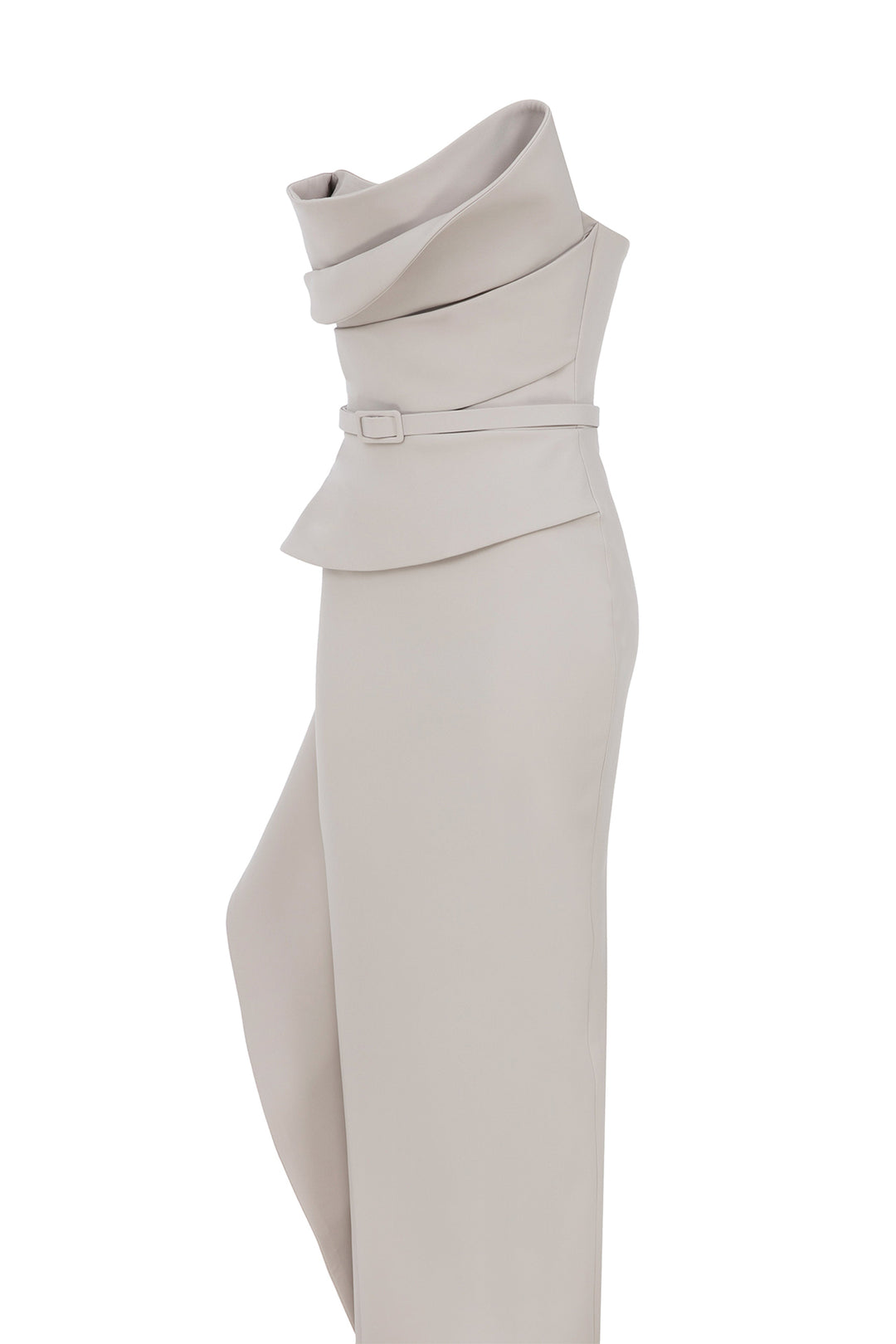 One-Shoulder with Cascading Drapes Dress