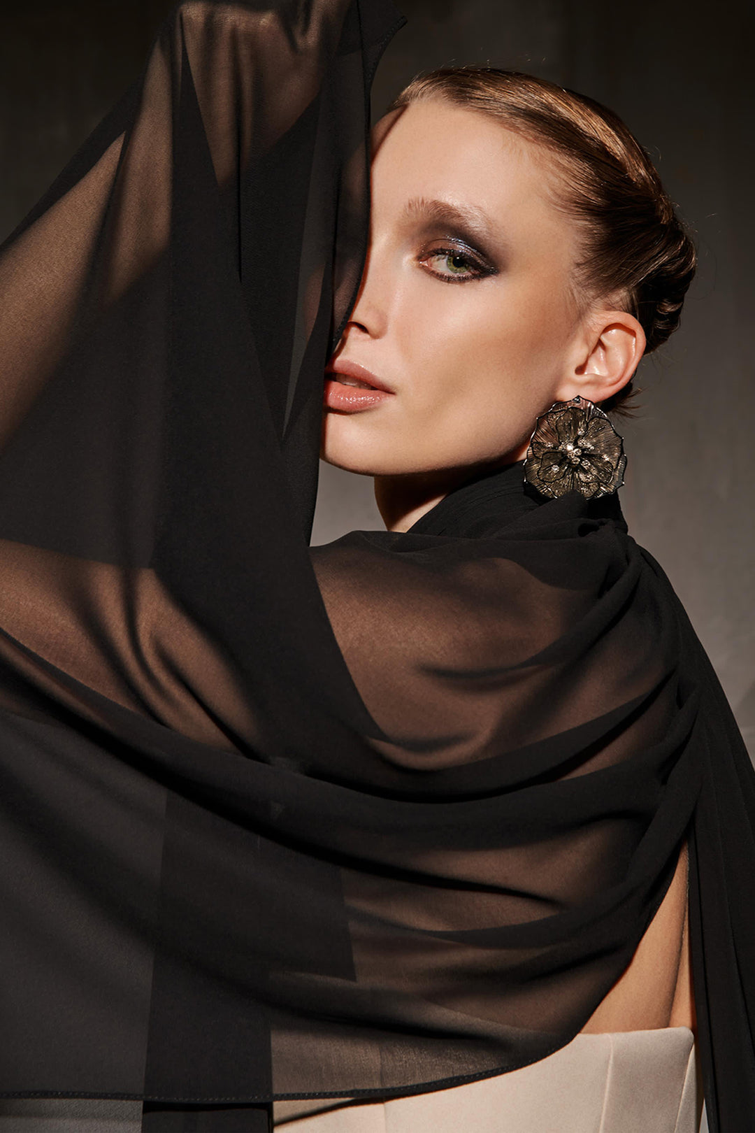 Mermaid Train with Oversized Sleeve