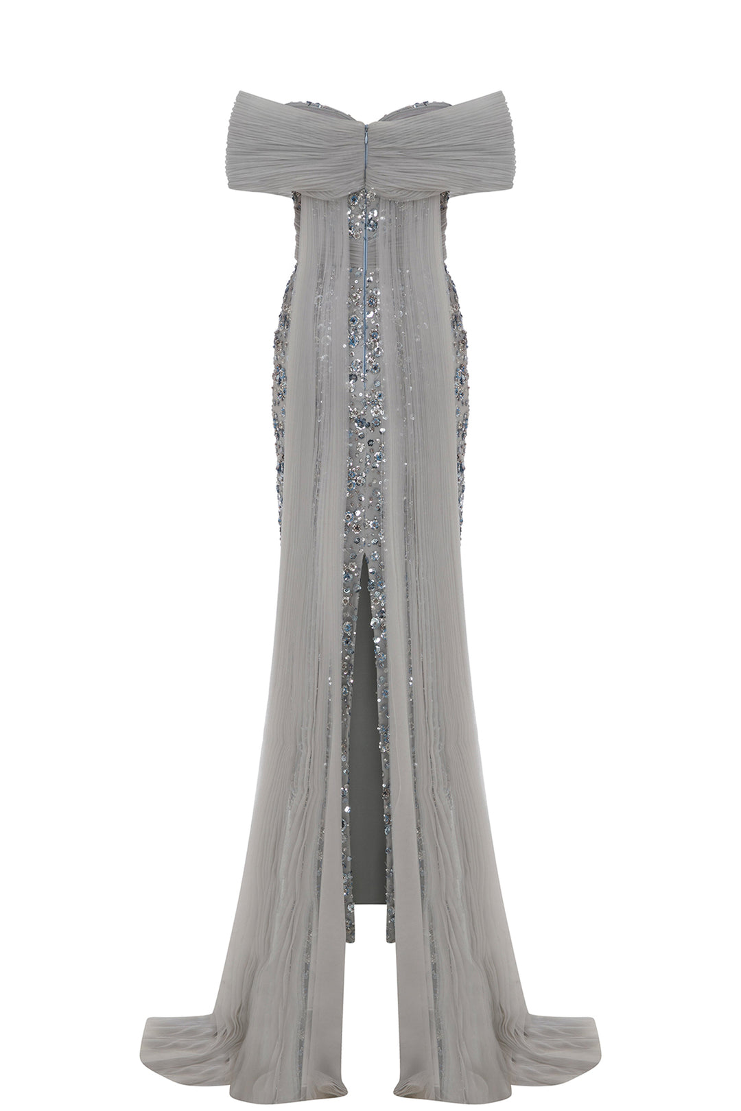 Off-The-Shoulder Cape-Overlay Column Dress