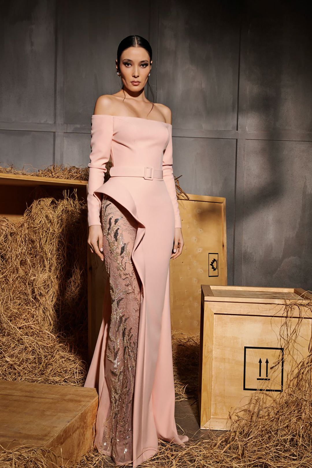 Off-The-Shoulder Long Dress