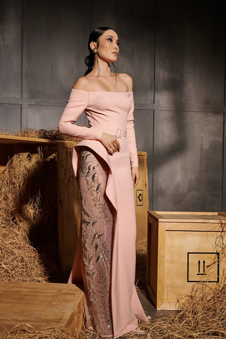 Off-The-Shoulder Long Dress