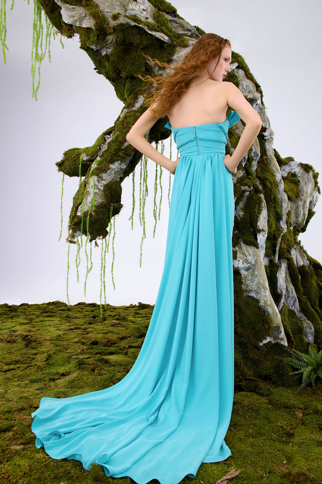 Column Dress in Crepe