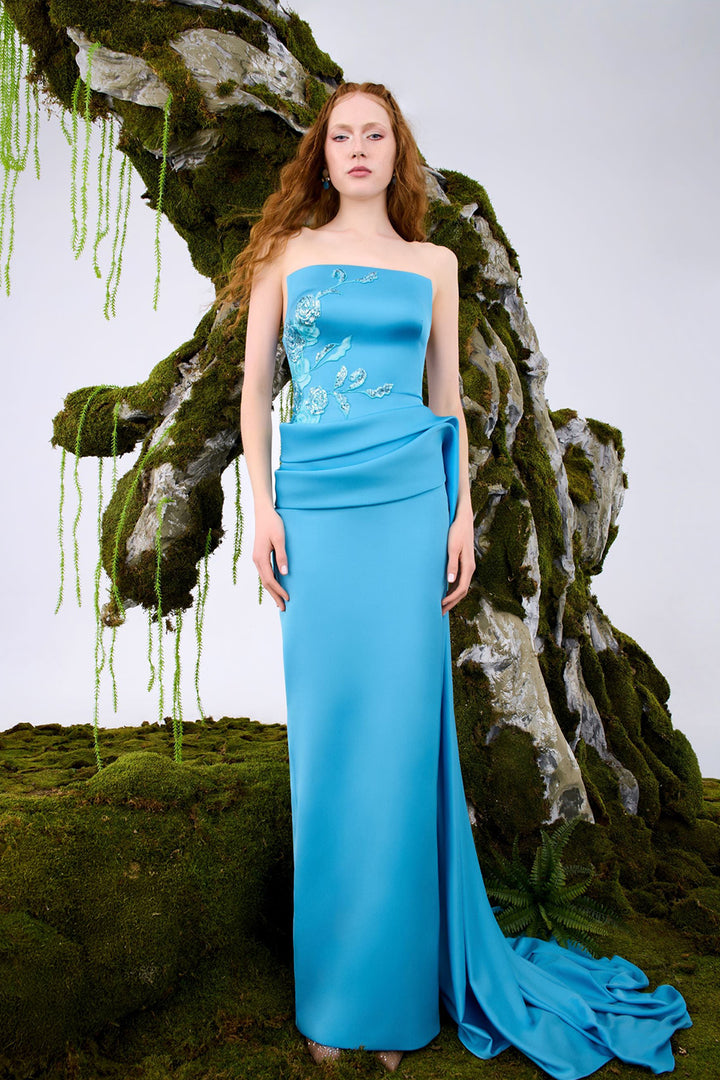 Strapless Column with Sculpted Bodice