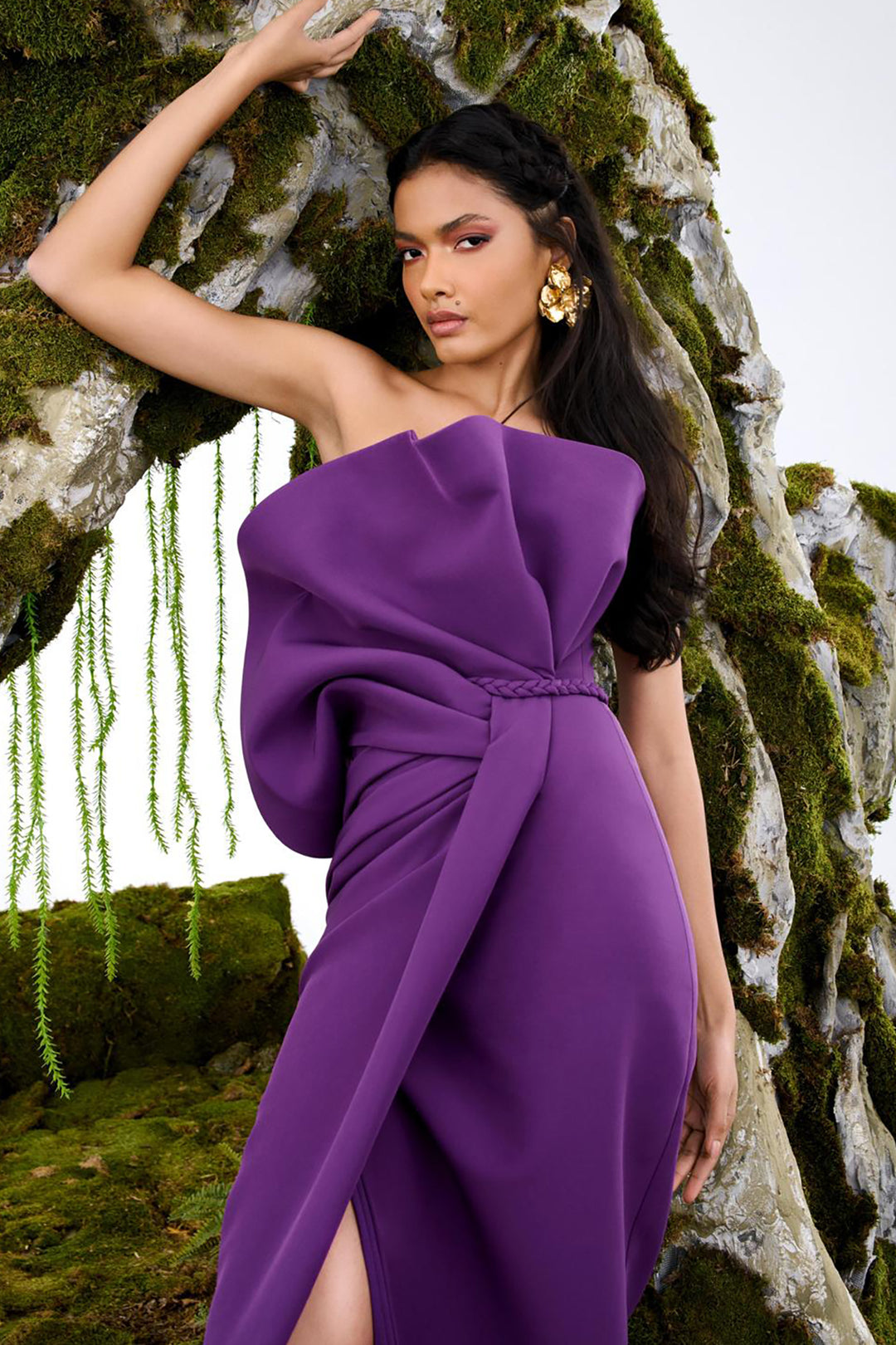 Architectural Strapless Dress