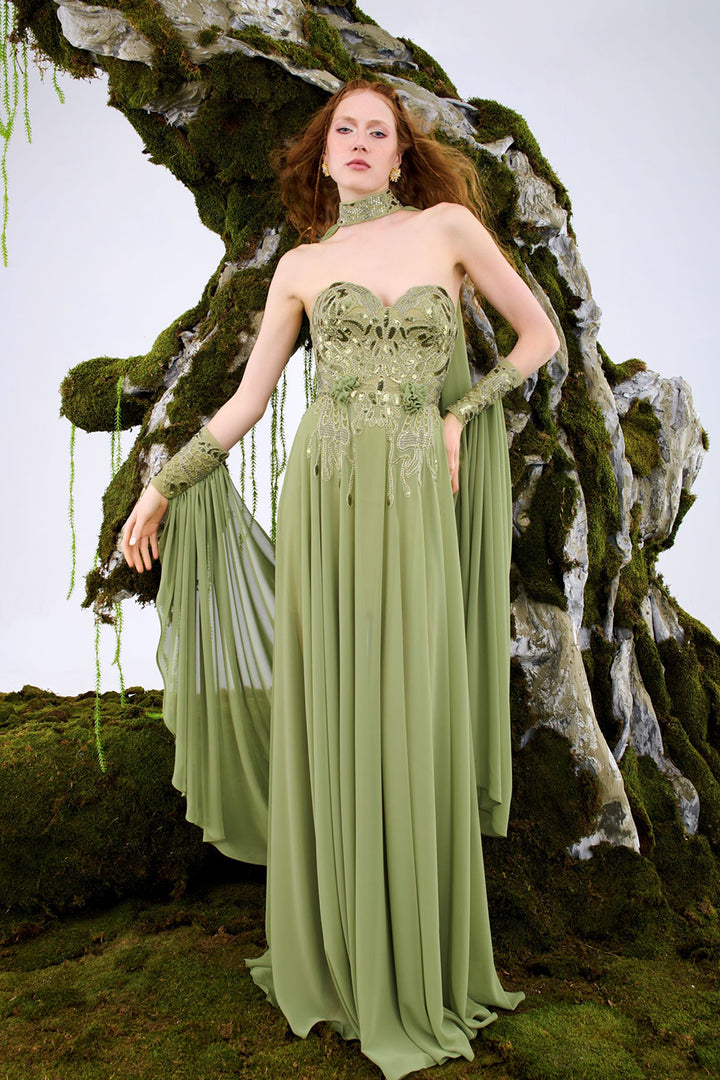 A-Line Dress with Strapless Bodice