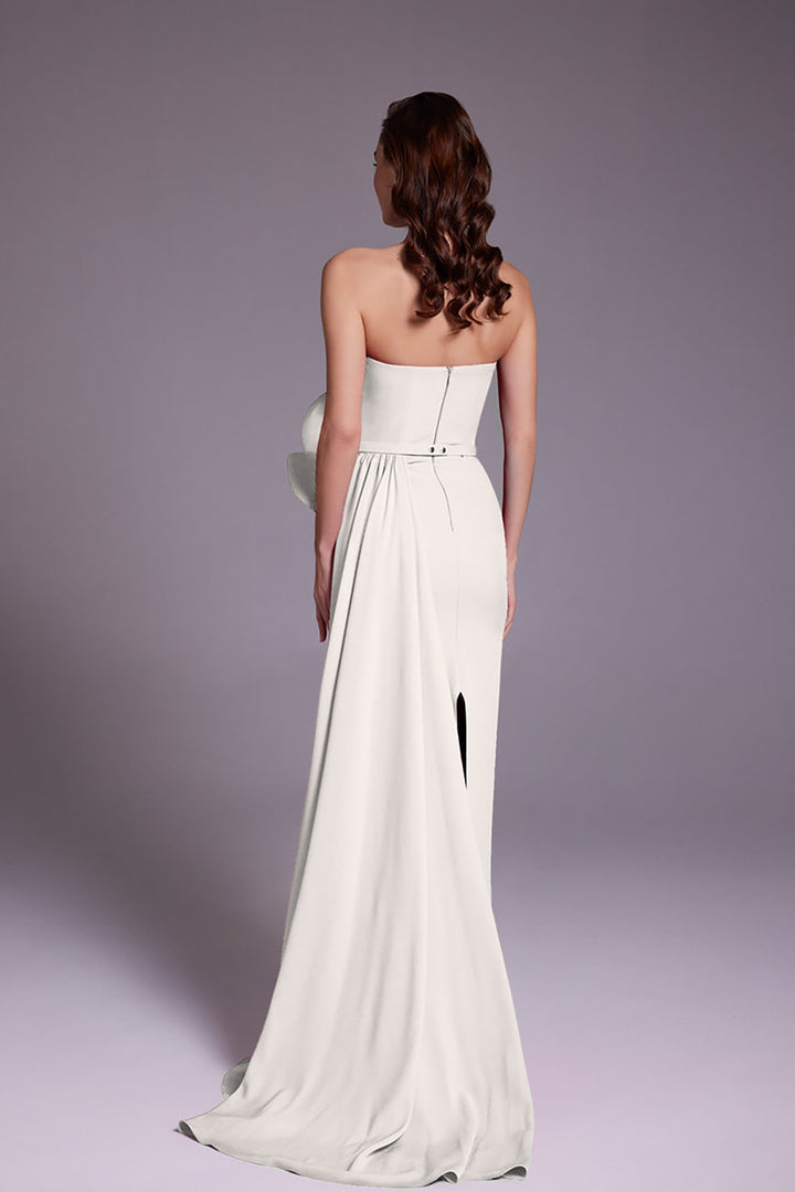 Crepe Mermaid Dress with Corset