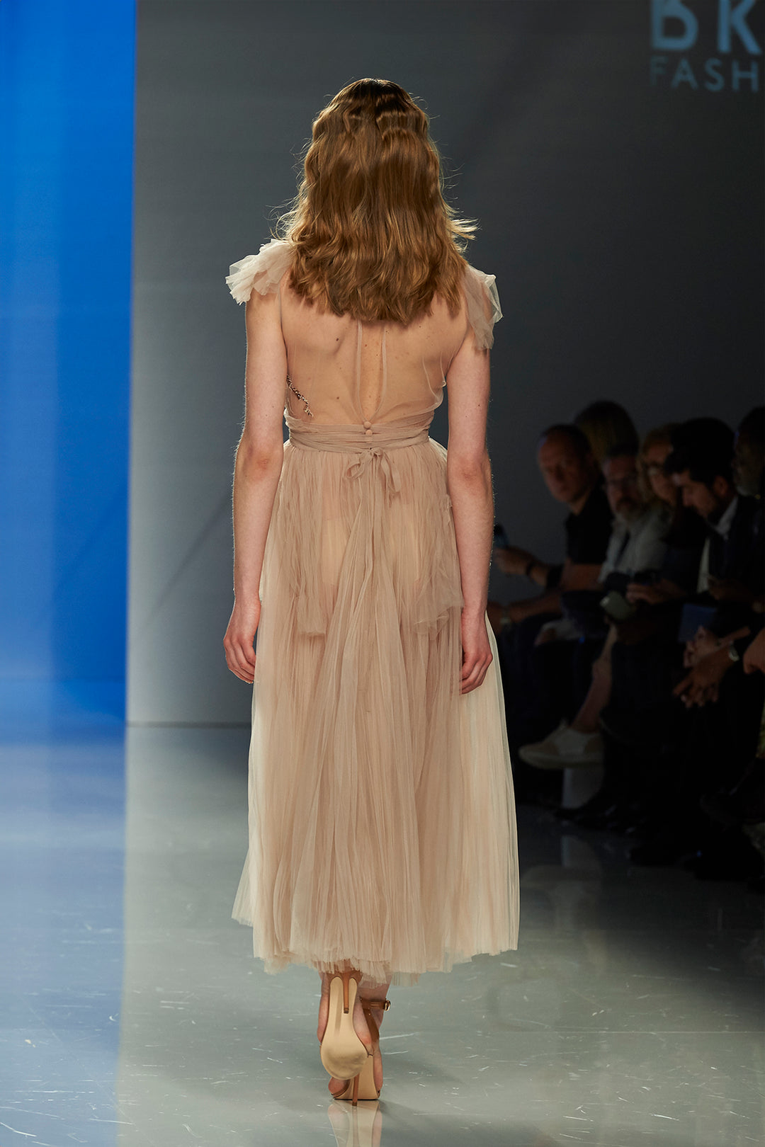 Tulle A-line Midi Dress Nude / US 8 Tulle A-line Midi Dress Nude / US 8