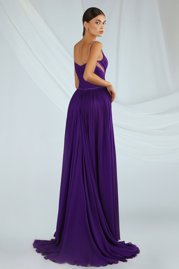 Georgette Dress with Beaded Details