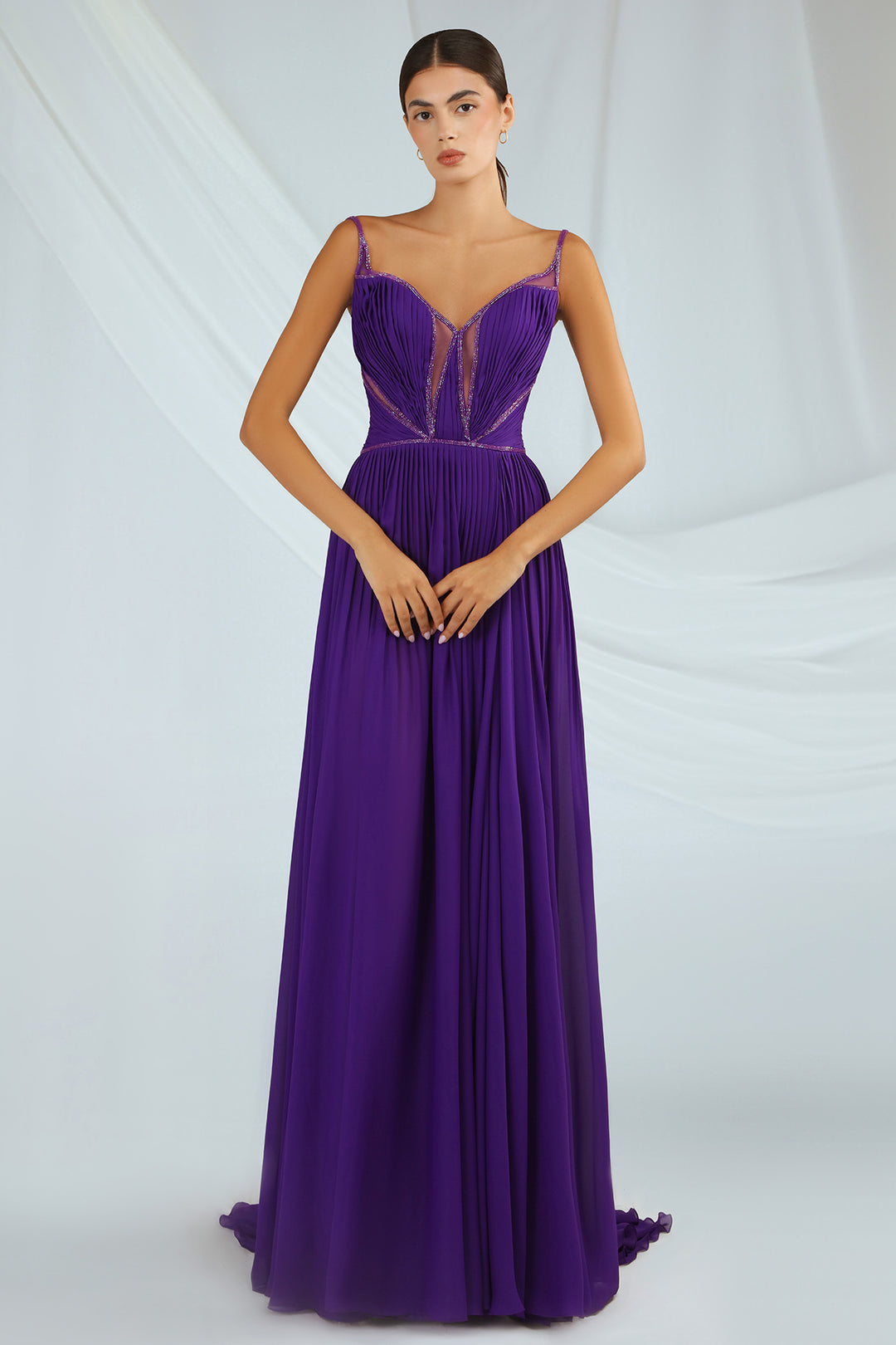 beaded georgette dress Beaded Crystallized Skirt in Georgette Dress by Georges Hobeika Elilhaam