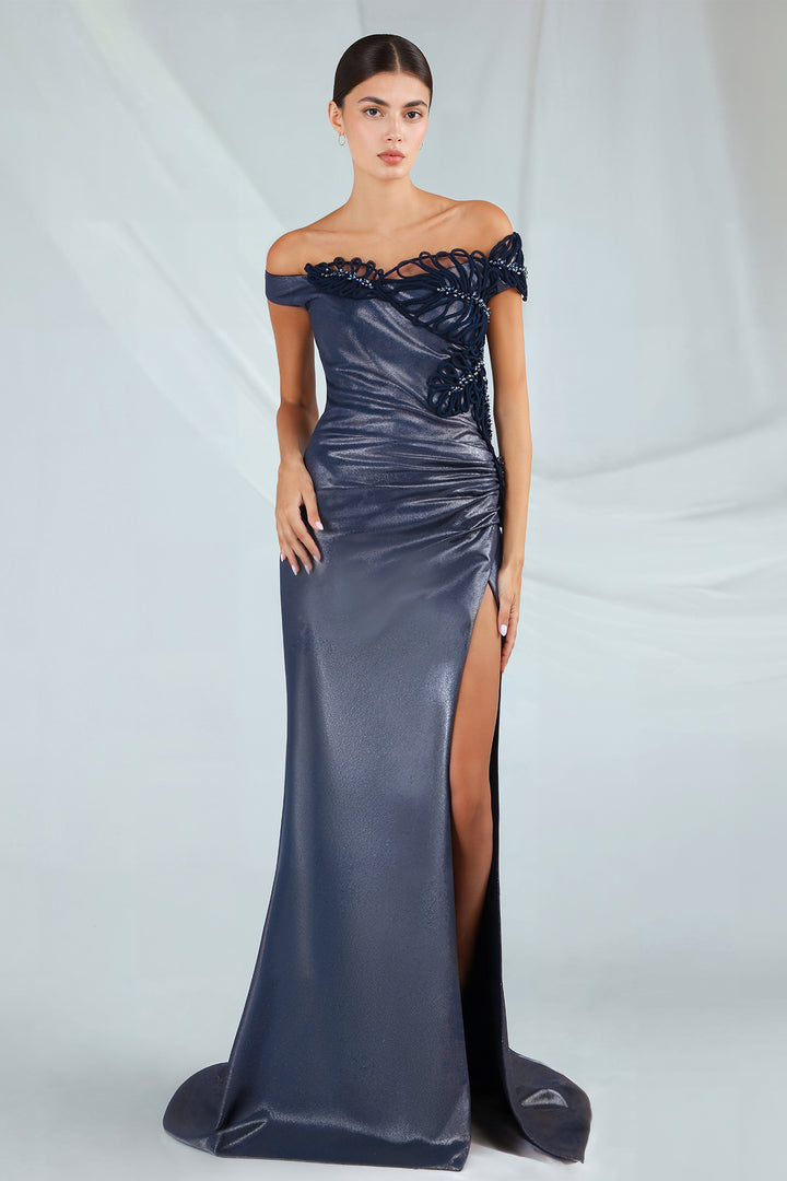 Off-the-Shoulder Lurex Dress