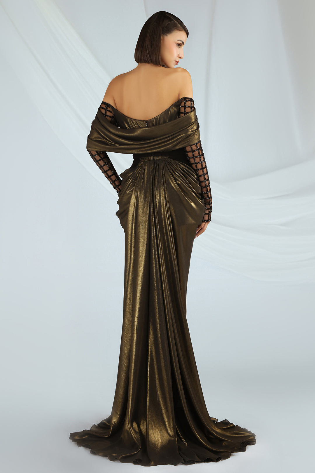 Off-the-Shoulder Embroidered Dress