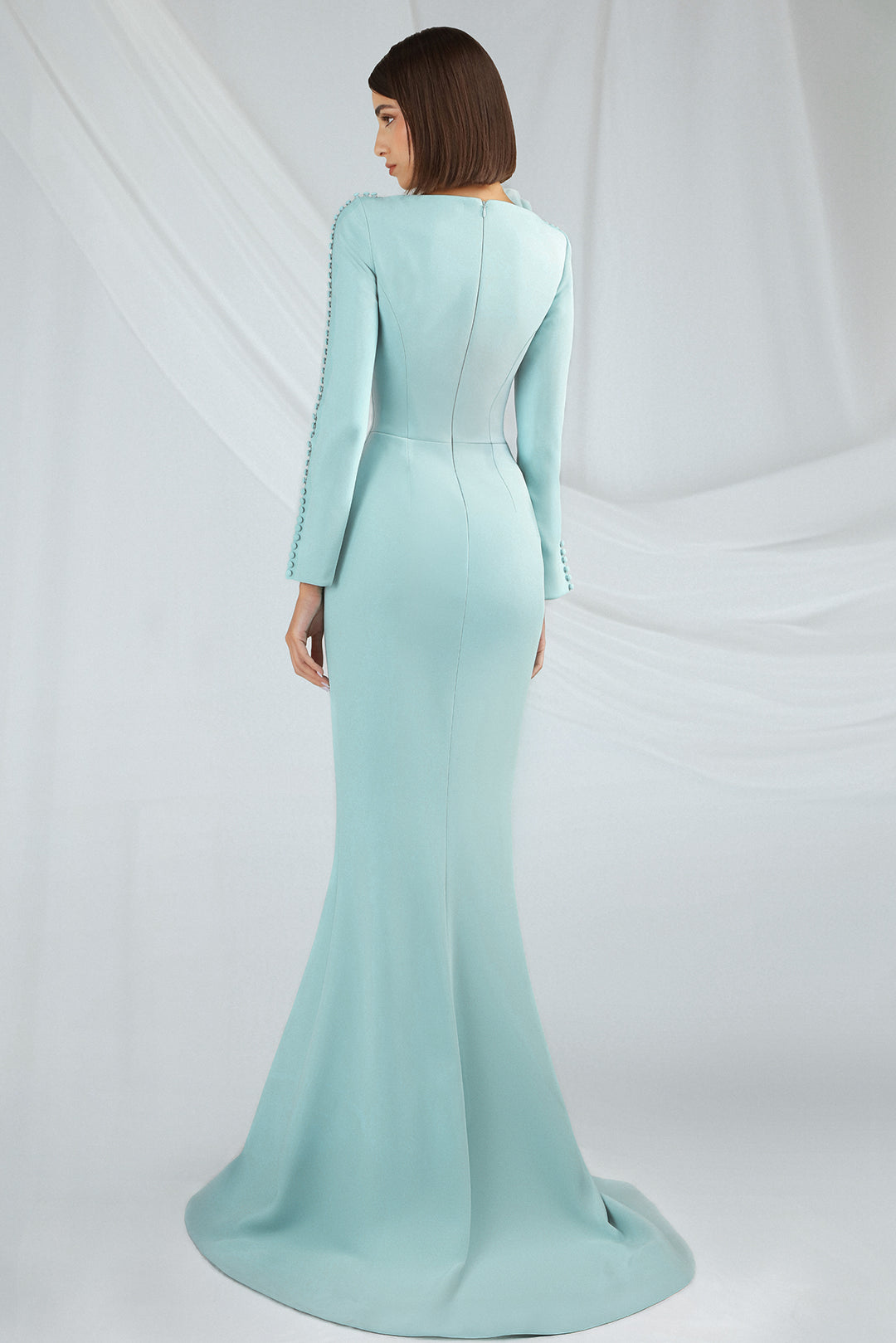 Floor-Length Crepe Dress