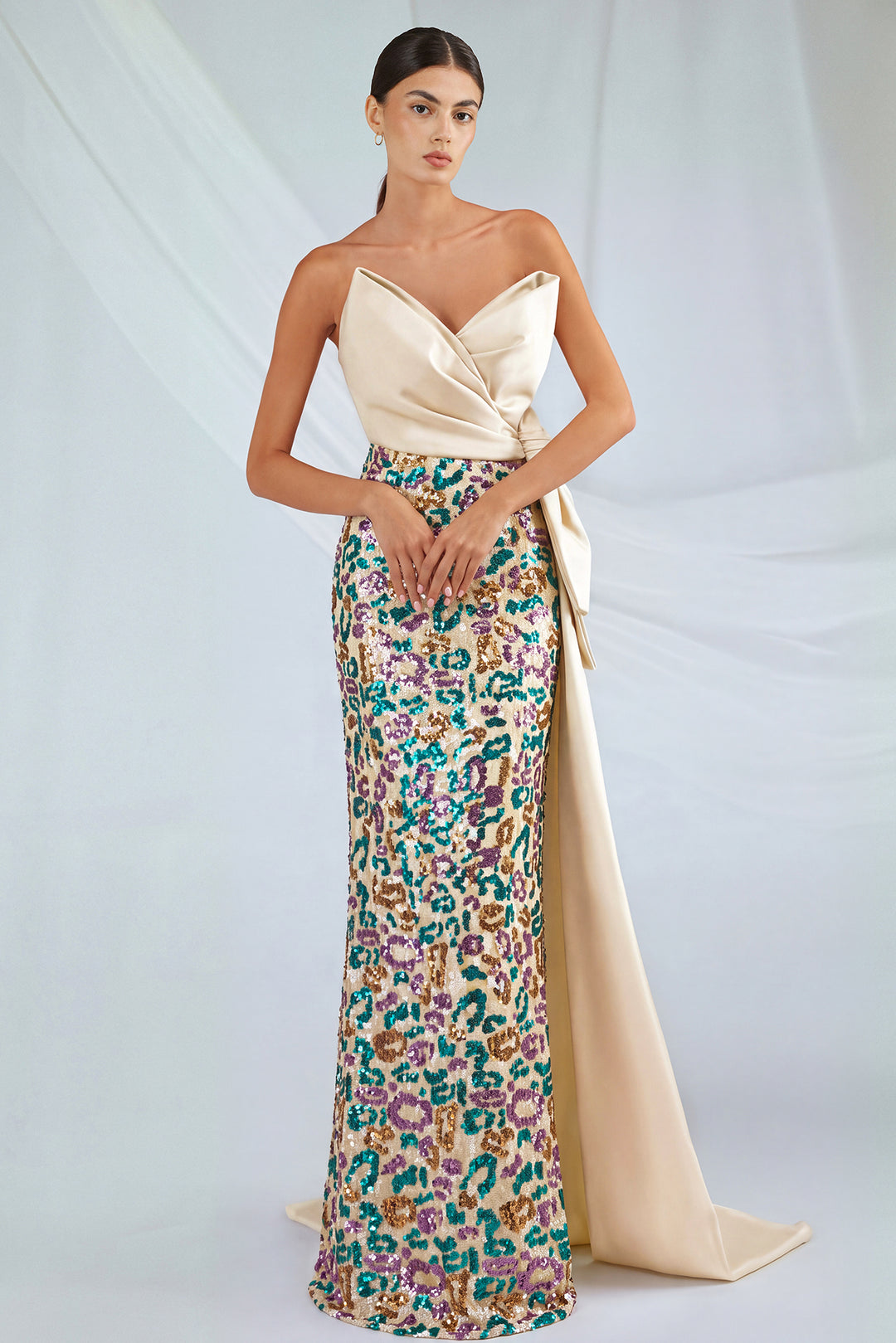 Asymmetrical Neckline Dress